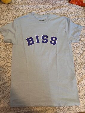 Stephanie Soo BISS Light Blue Graphic Tee